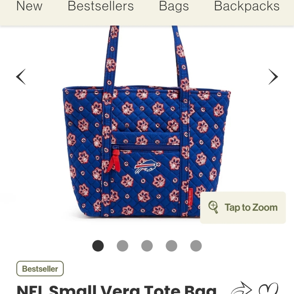Vera Bradley Buffalo BillsFloral Tote Bag